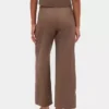 Pantalon droit décontracté en mélange de lin, longueur cheville