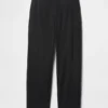 Pantalon droit décontracté en mélange de lin, longueur cheville