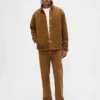 Pantalon droit décontracté en velours côtelé
