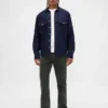 Pantalon droit décontracté en velours côtelé
