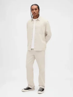 Pantalon droit décontracté en velours côtelé