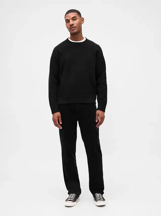 Pantalon droit décontracté en velours côtelé