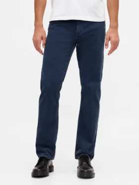 Pantalon droit décontracté en velours côtelé