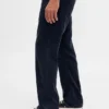 Pantalon droit décontracté en velours côtelé