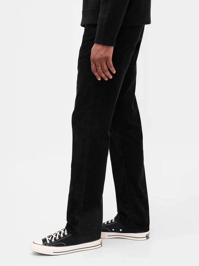 Pantalon droit décontracté en velours côtelé