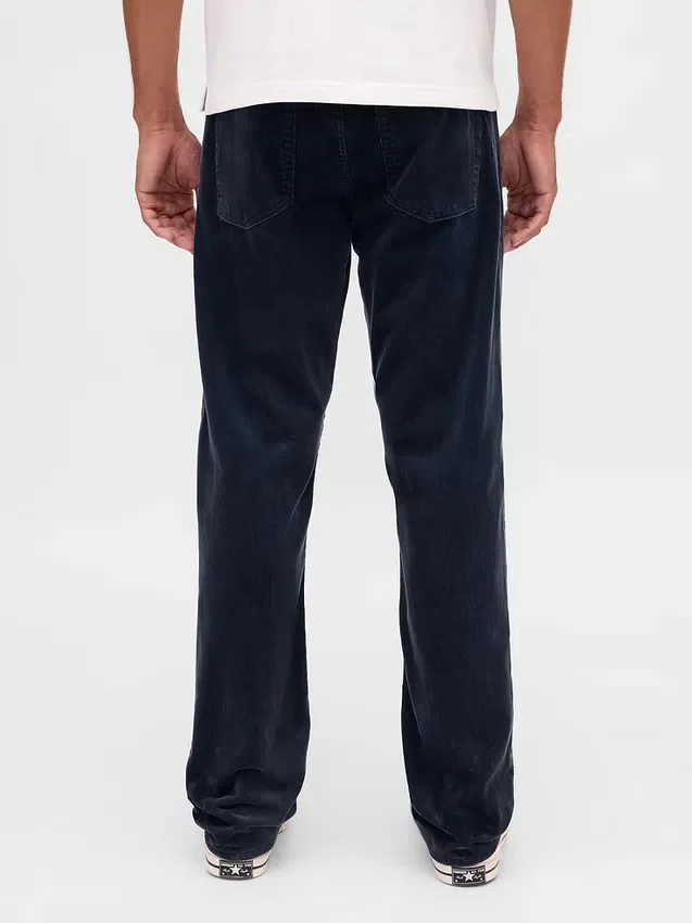 Pantalon droit décontracté en velours côtelé