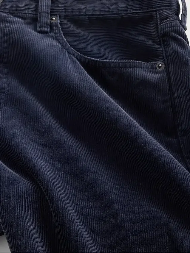 Pantalon droit décontracté en velours côtelé