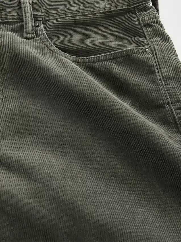 Pantalon droit décontracté en velours côtelé