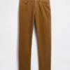 Pantalon droit décontracté en velours côtelé