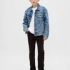 Pantalon droit en velours côtelé pour enfant, style original des années 90