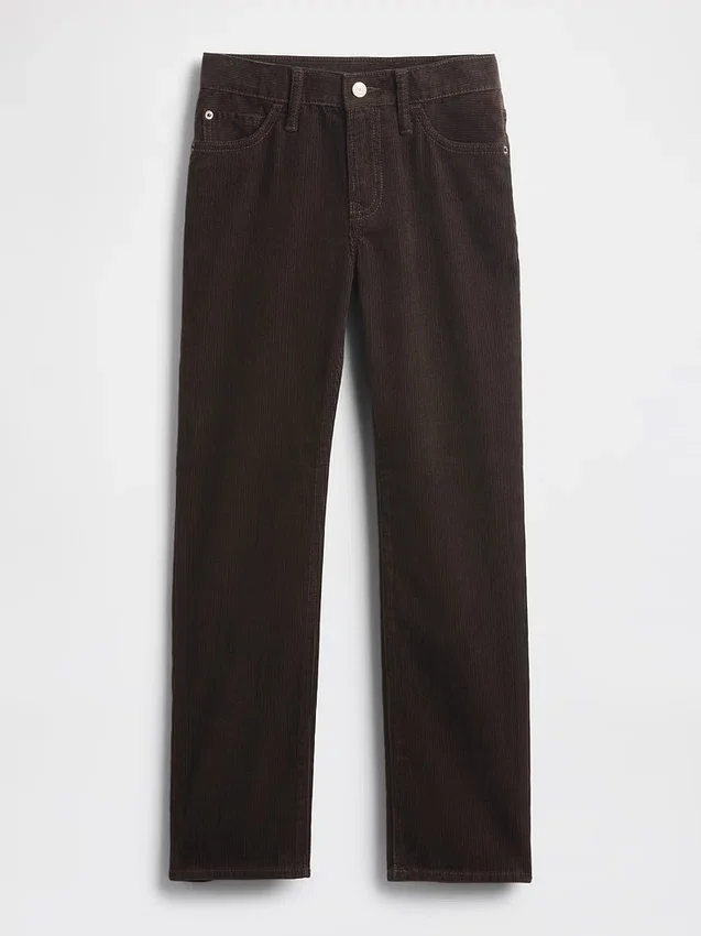 Pantalon droit en velours côtelé pour enfant, style original des années 90