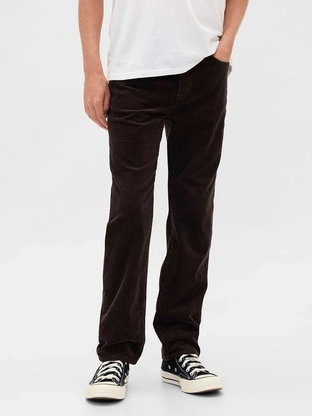 Pantalon droit en velours côtelé pour enfant, style original des années 90