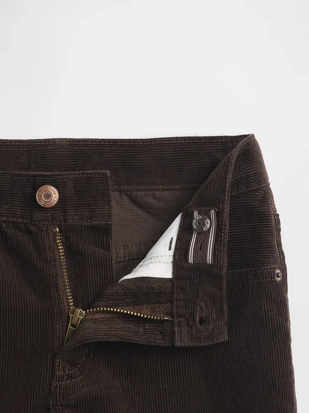 Pantalon droit en velours côtelé pour enfant, style original des années 90