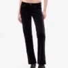 Pantalon droit slim en velours taille basse style années 90