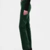 Pantalon droit slim en velours taille basse style années 90