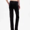 Pantalon droit slim en velours taille basse style années 90
