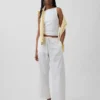 Pantalon Easy Barrel en popeline