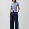 Pantalon Easy Barrel en popeline