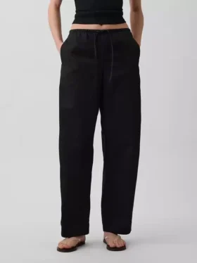 Pantalon Easy Barrel en popeline