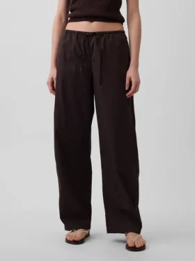 Pantalon Easy Barrel en popeline