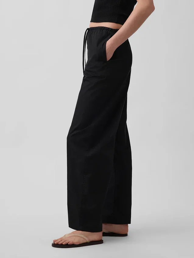 Pantalon Easy Barrel en popeline