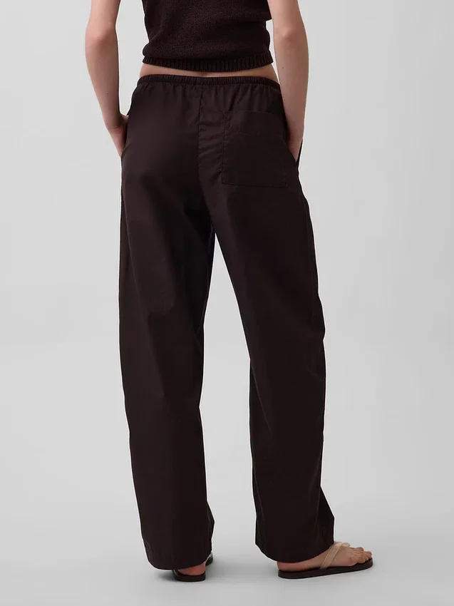 Pantalon Easy Barrel en popeline