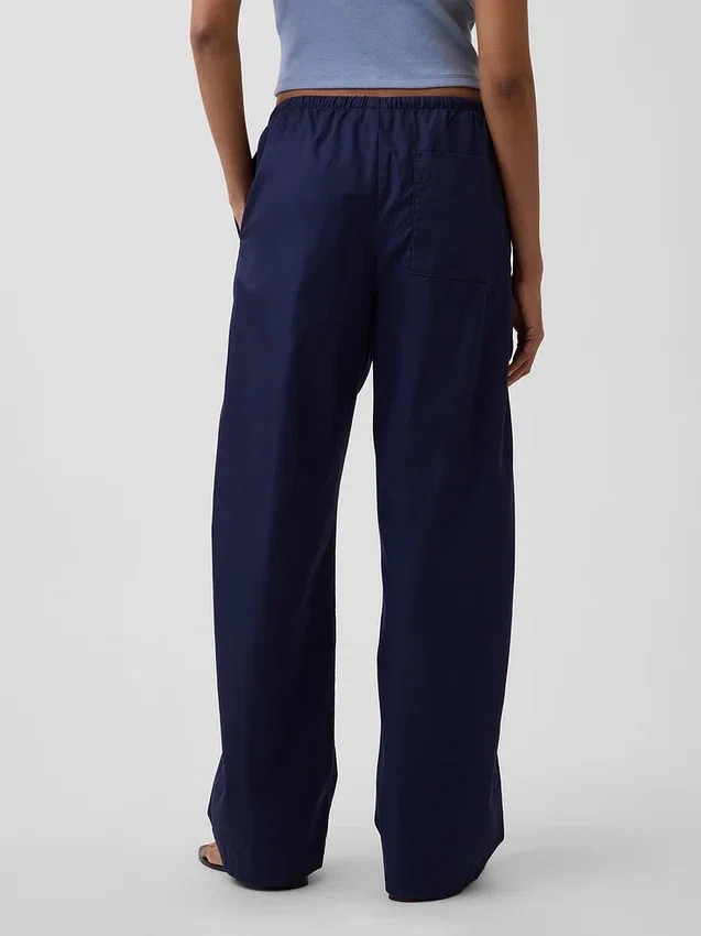 Pantalon Easy Barrel en popeline