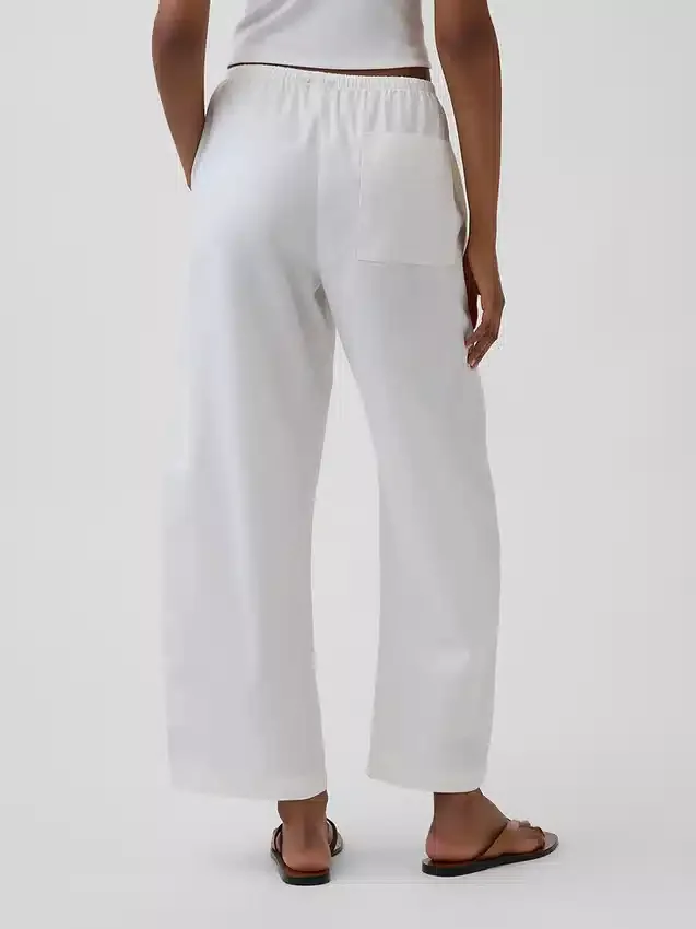 Pantalon Easy Barrel en popeline