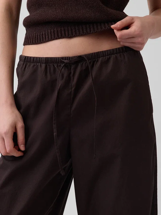 Pantalon Easy Barrel en popeline