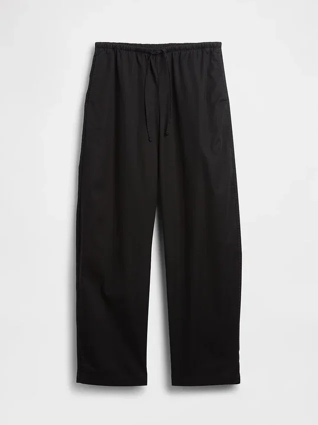 Pantalon Easy Barrel en popeline
