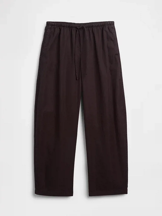 Pantalon Easy Barrel en popeline
