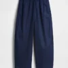Pantalon Easy Barrel en popeline