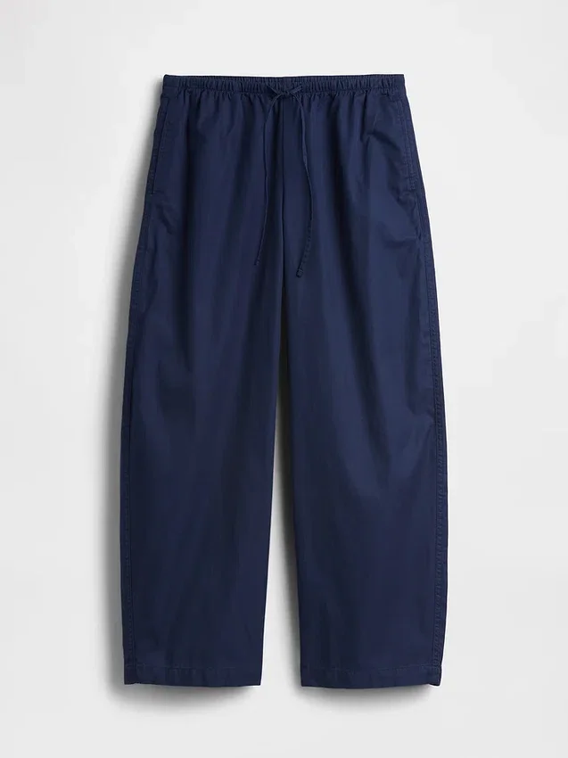 Pantalon Easy Barrel en popeline