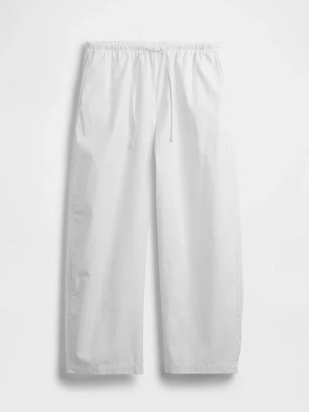 Pantalon Easy Barrel en popeline