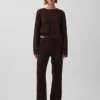 Pull ample au crochet 100 % coton