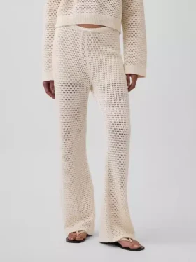 Pantalon en coton 100 % au crochet