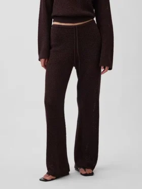 Pantalon en coton 100 % au crochet