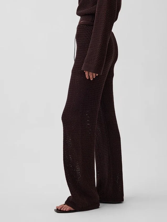 Pantalon en coton 100 % au crochet
