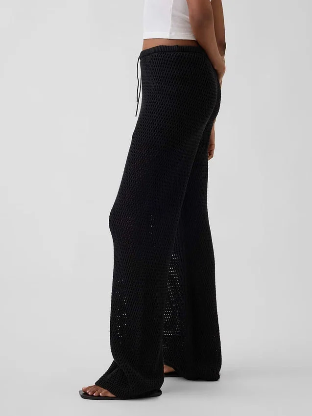 Pantalon en coton 100 % au crochet