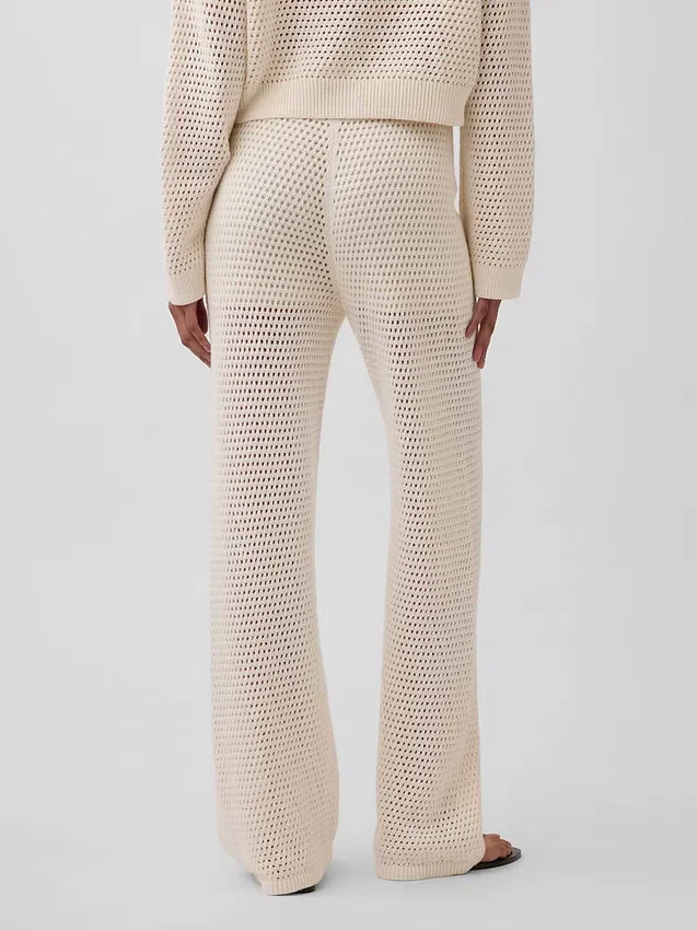 Pantalon en coton 100 % au crochet