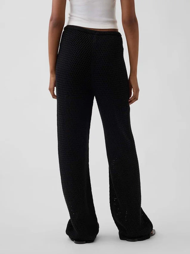 Pantalon en coton 100 % au crochet