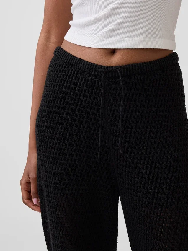 Pantalon en coton 100 % au crochet