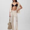 Pantalon en coton 100 % au crochet