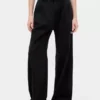 Pantalon en denim plissé ultra-doux à taille haute 365