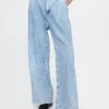 Pantalon en denim plissé ultra-doux à taille haute 365