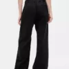 Pantalon en denim plissé ultra-doux à taille haute 365