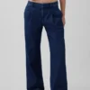 Pantalon en denim à taille basse et plis 365