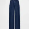Pantalon en denim à taille basse et plis 365