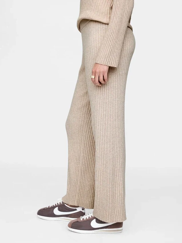 Pantalon en maille CashSoft à larges côtes