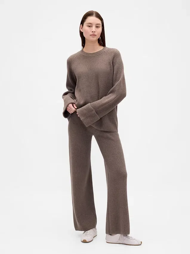 Pantalon en maille « Shaker Stitch » CashSoft